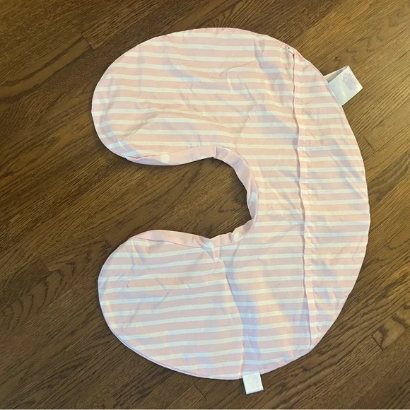 Pink and White Striped Boppy Nursing Pillow - Picture 1 of 4